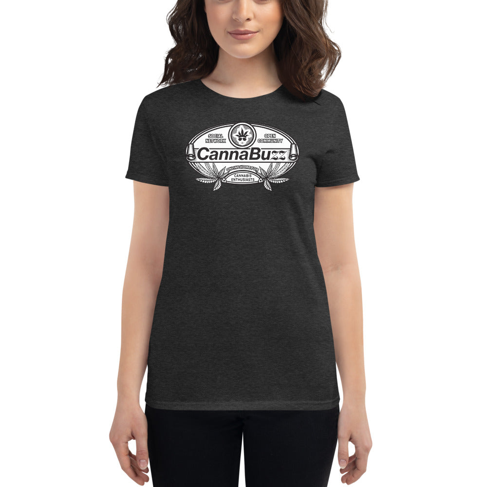 Women's CannaBuzz emblem short sleeve t-shirt